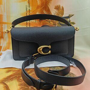 Coach Black Crossbody Bag with Gold Accents